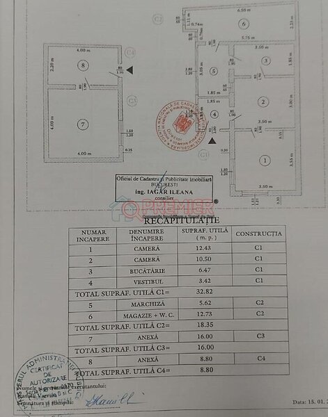 Brancoveanu - Martisor - Teren 330 mp deschidere 24 m liniari